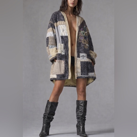 Hand Crafted Jackets & Blazers - Patchwork quilted double sided jacket